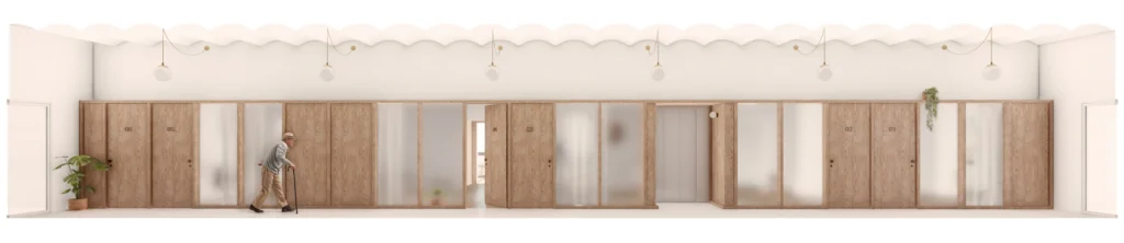 Image elevation open corridor