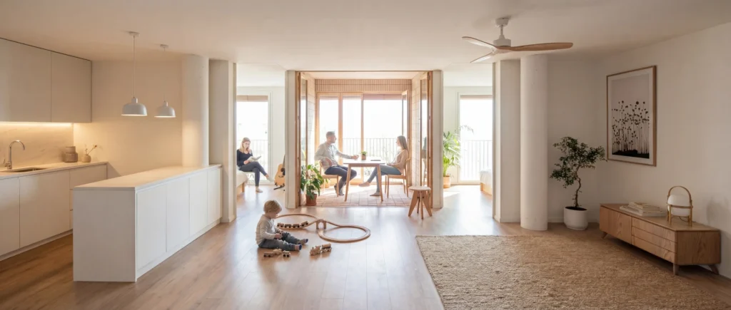 Render interior Volart diseño arquitectónico contemporáneo por Anvar Arquitectura